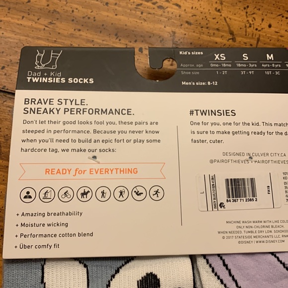 🔥🔥 4 for $15 🔥🔥 socks Dad Kid socks Disney Frozen 2 elsa  Pair of thieves - Picture 5 of 5